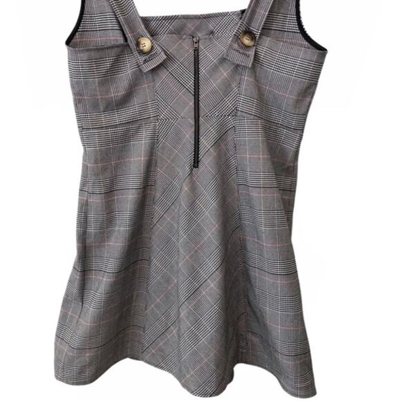 Free People Gray Plaid Mini Dress - Picture 4 of 13